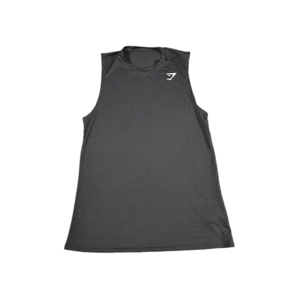 Gymshark Tank Top Mens Size M Black Sleeveless Athletic Training Gym C4